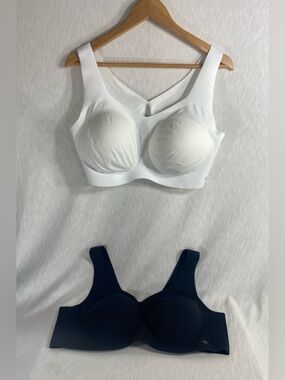 HONEY LOVE 2 Liftwear Silhouette Wireless Bras White Black Size 2X 42C/D New